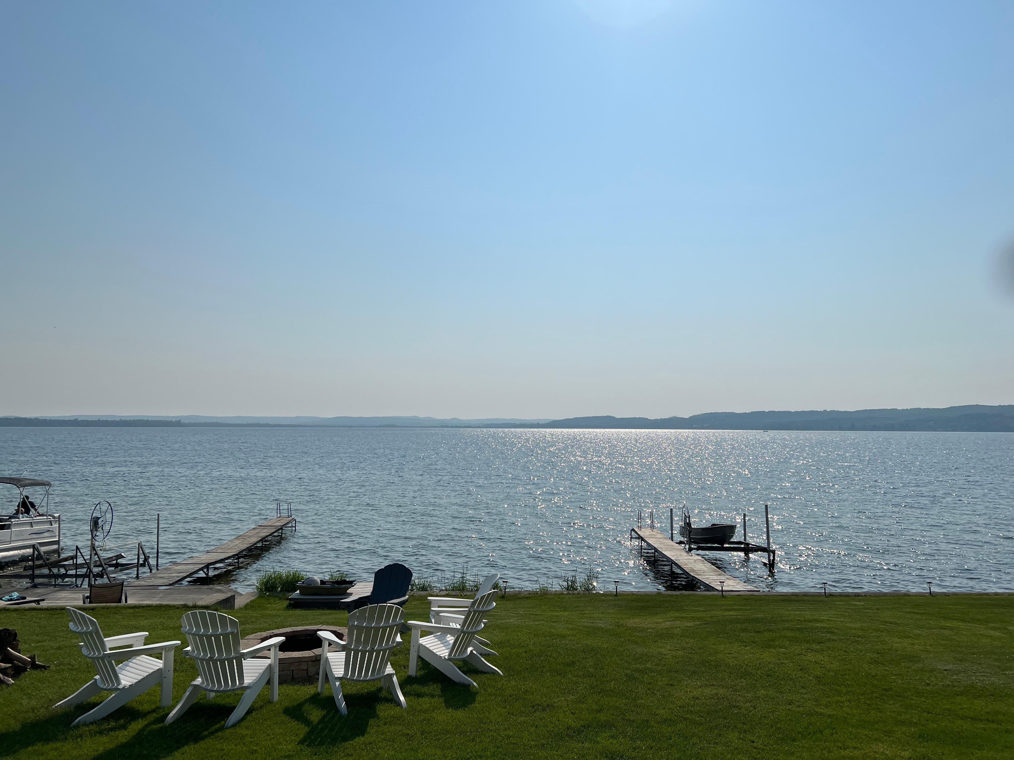 Lake view and firepit- super close to the deck/slider