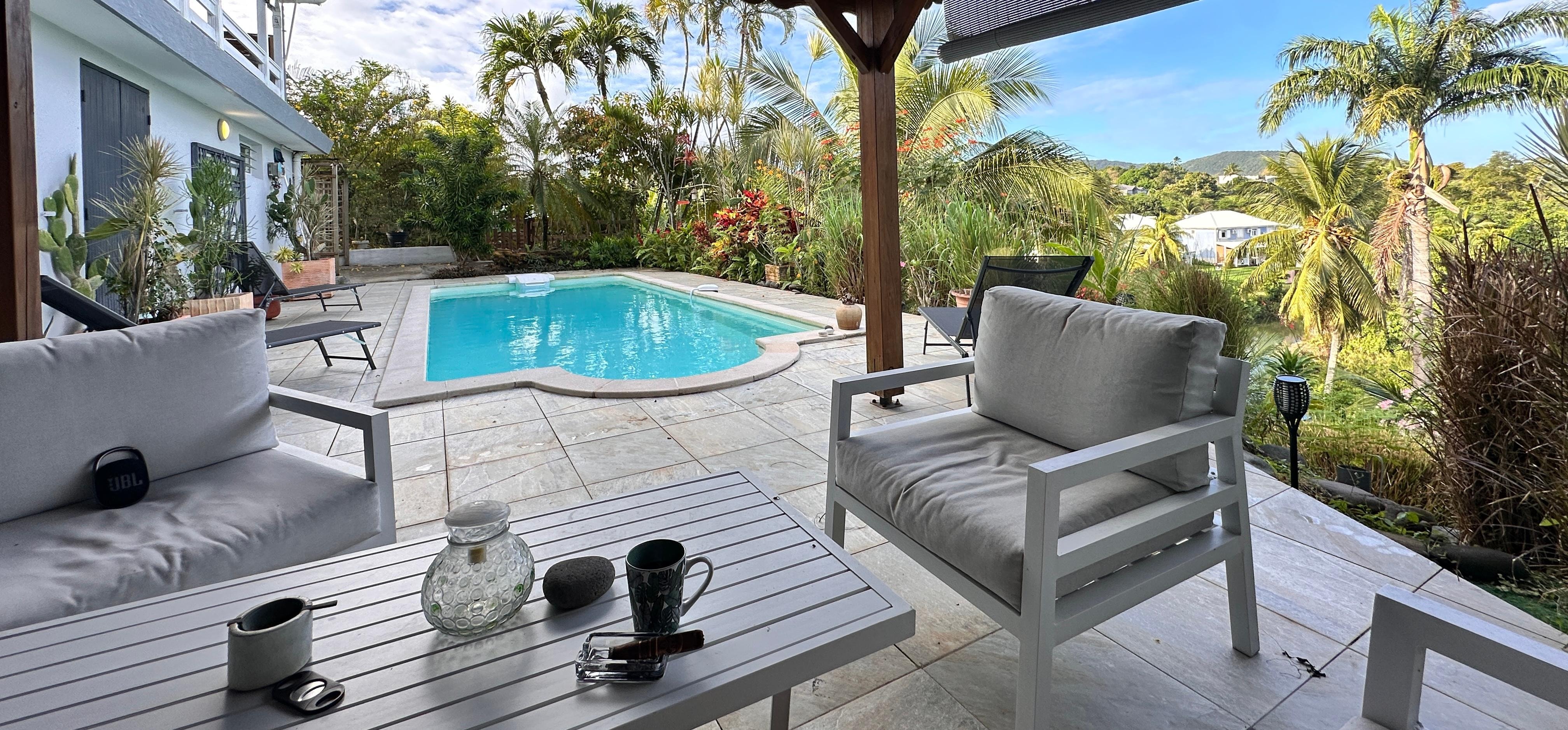 The pool and another space to hang out