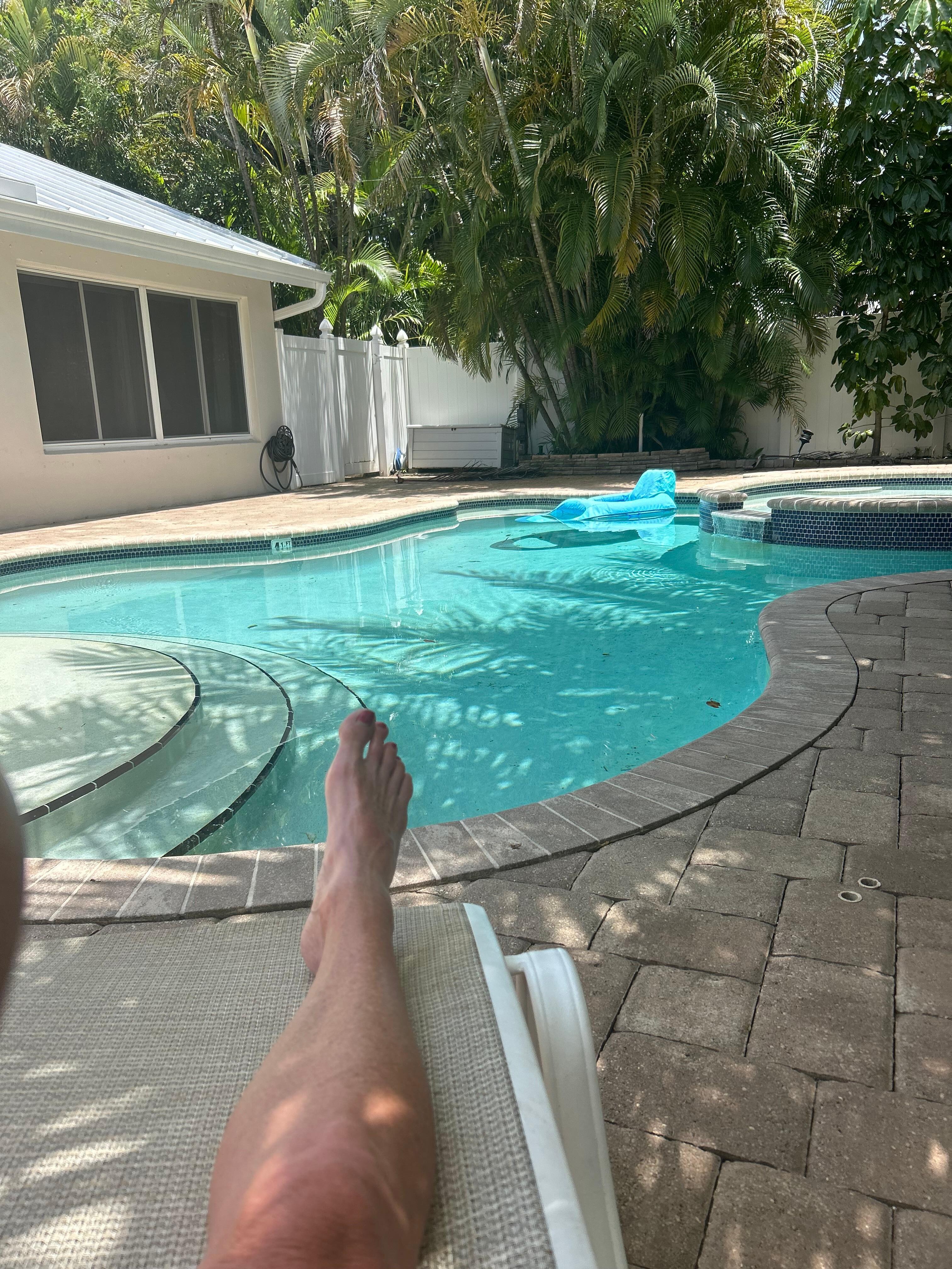 Chilling by the pool! 