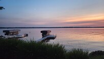 The lake at sunset