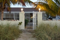 view from the beach to back of house & garden