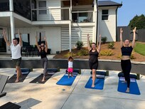 Morning yoga! (Local instructor was hired for a private session)