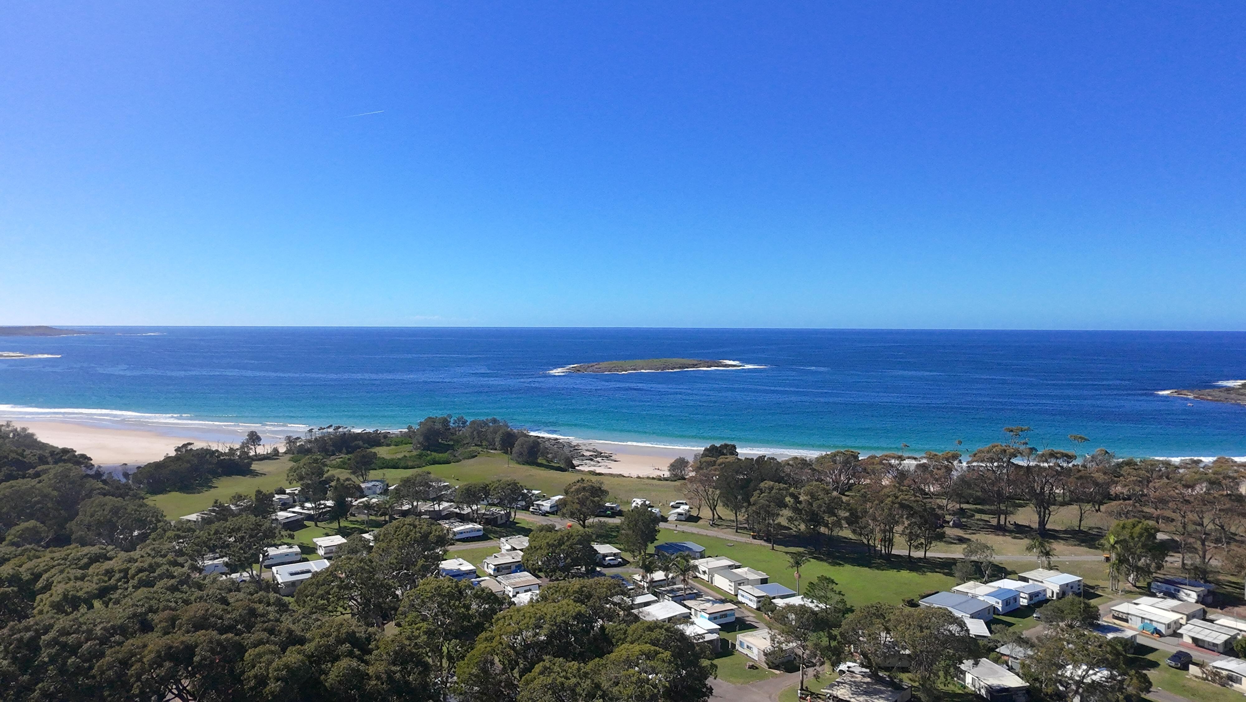 view from drone above the getaway 