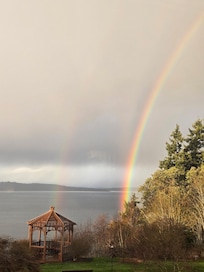 The brightest double and complete rainbow we have ever seen!