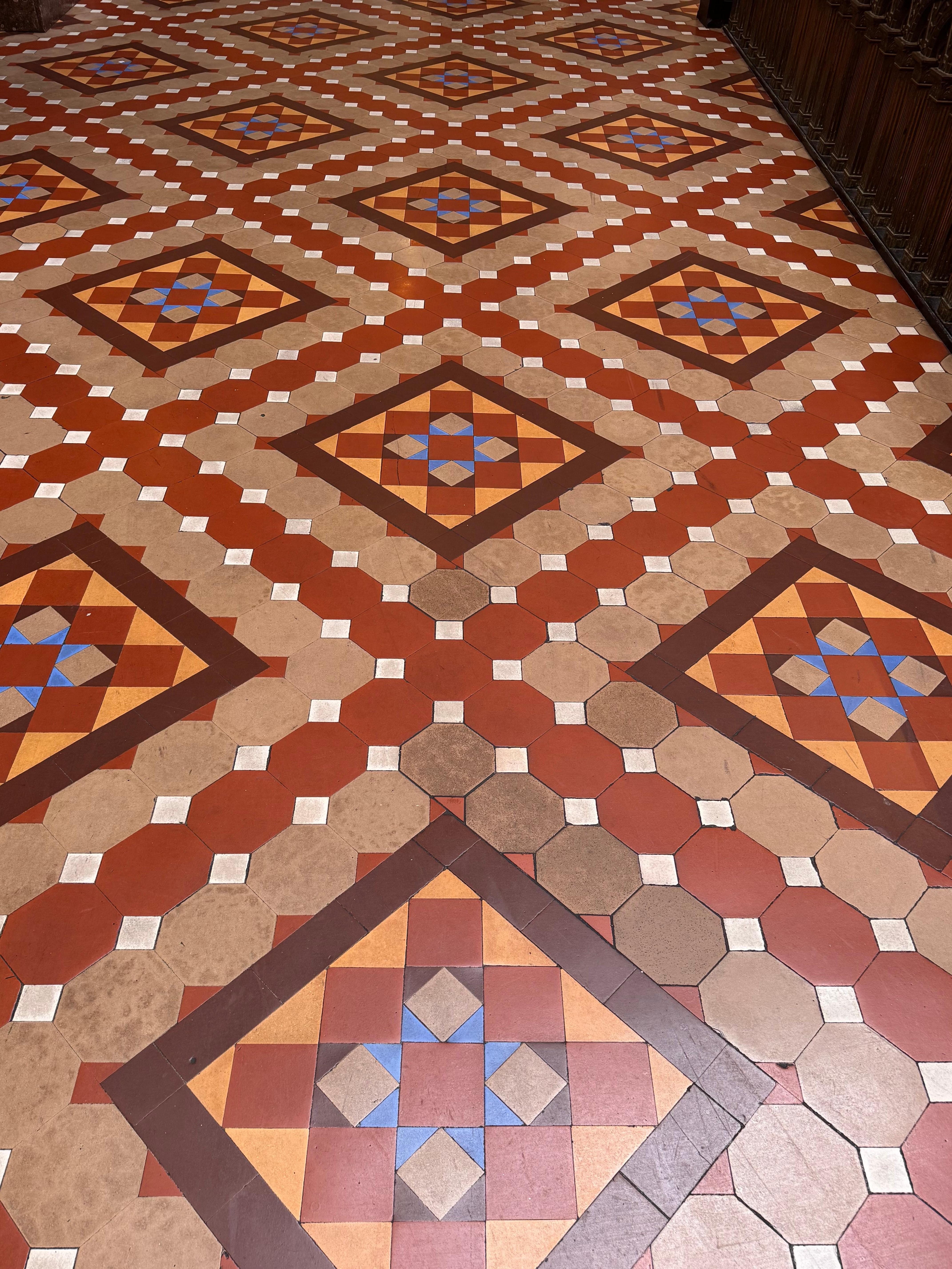 Tile flooring in common area