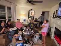 Grandkids opening presents