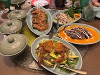 Thai dinner inside resort