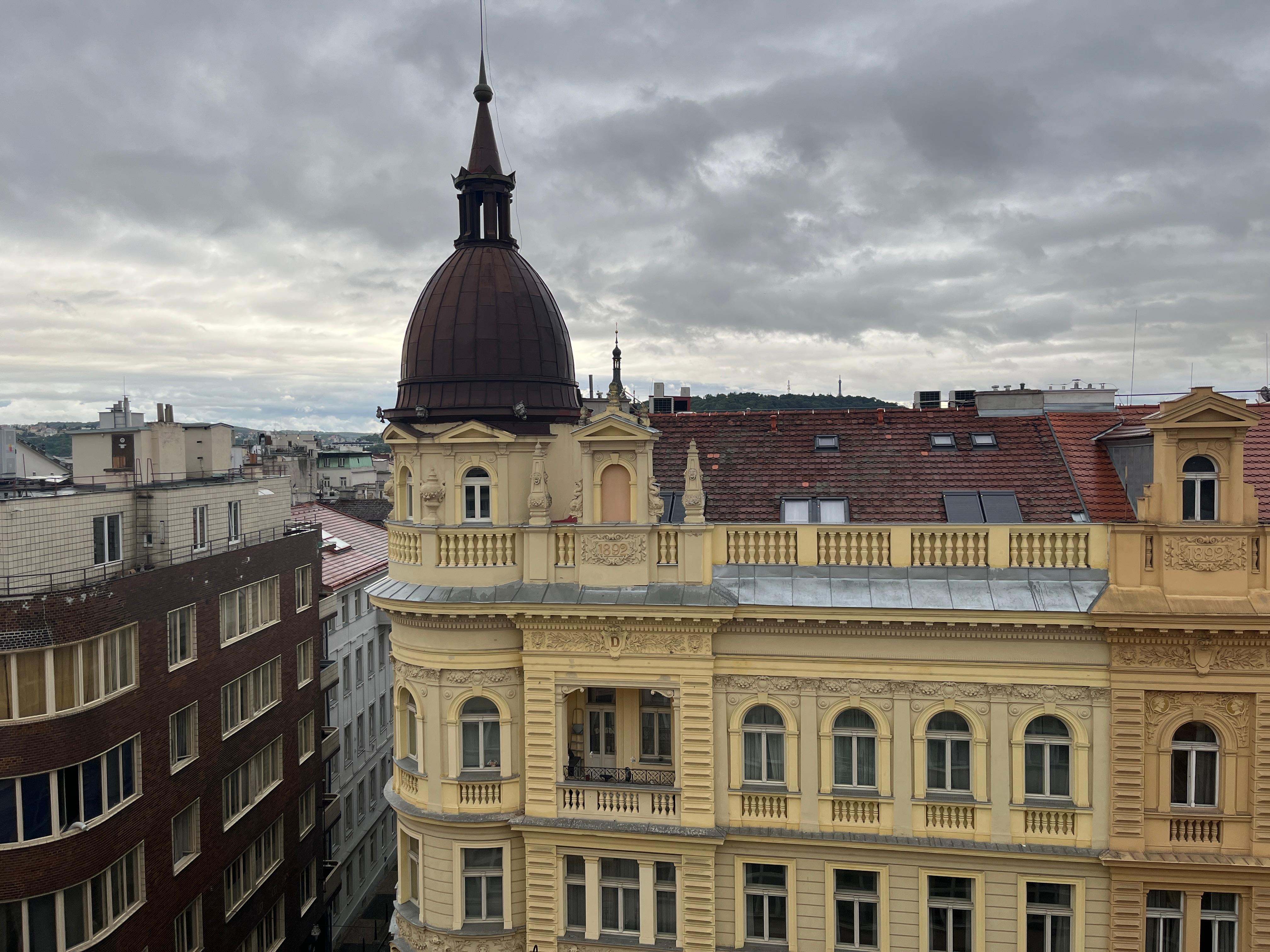 Udsigt fra det første værelse med terrasse på 7. sal 🤩