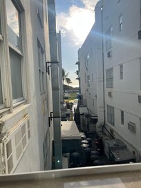 "Ocean view" once the filmed window was opened.