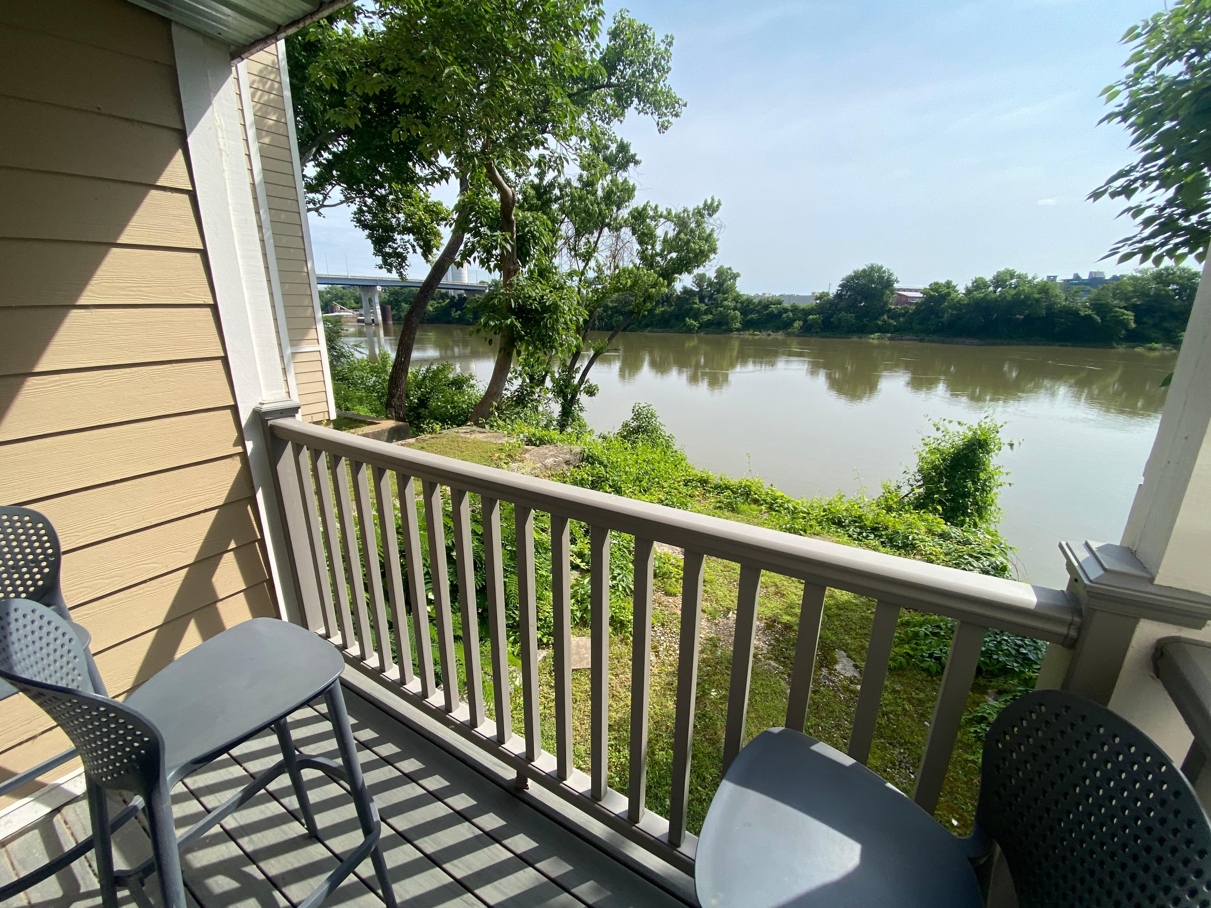 River view. There’s a family of groundhogs outside. Super cute!