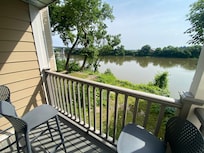 River view. There’s a family of groundhogs outside. Super cute!