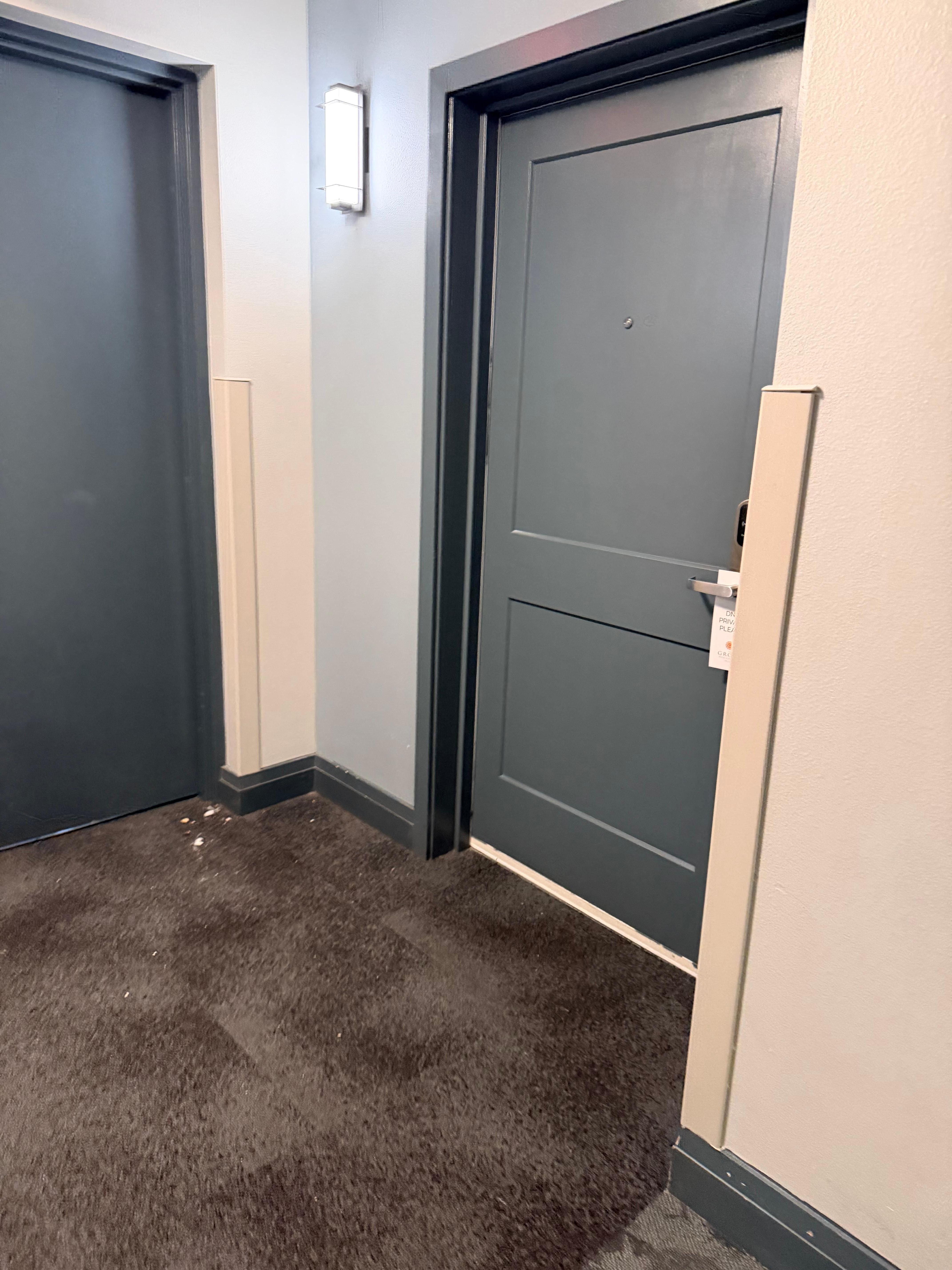 Dirty in front of the room I stayed. 