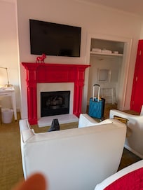 My room had a fireplace and three windows