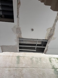 Ceiling outside of the room.