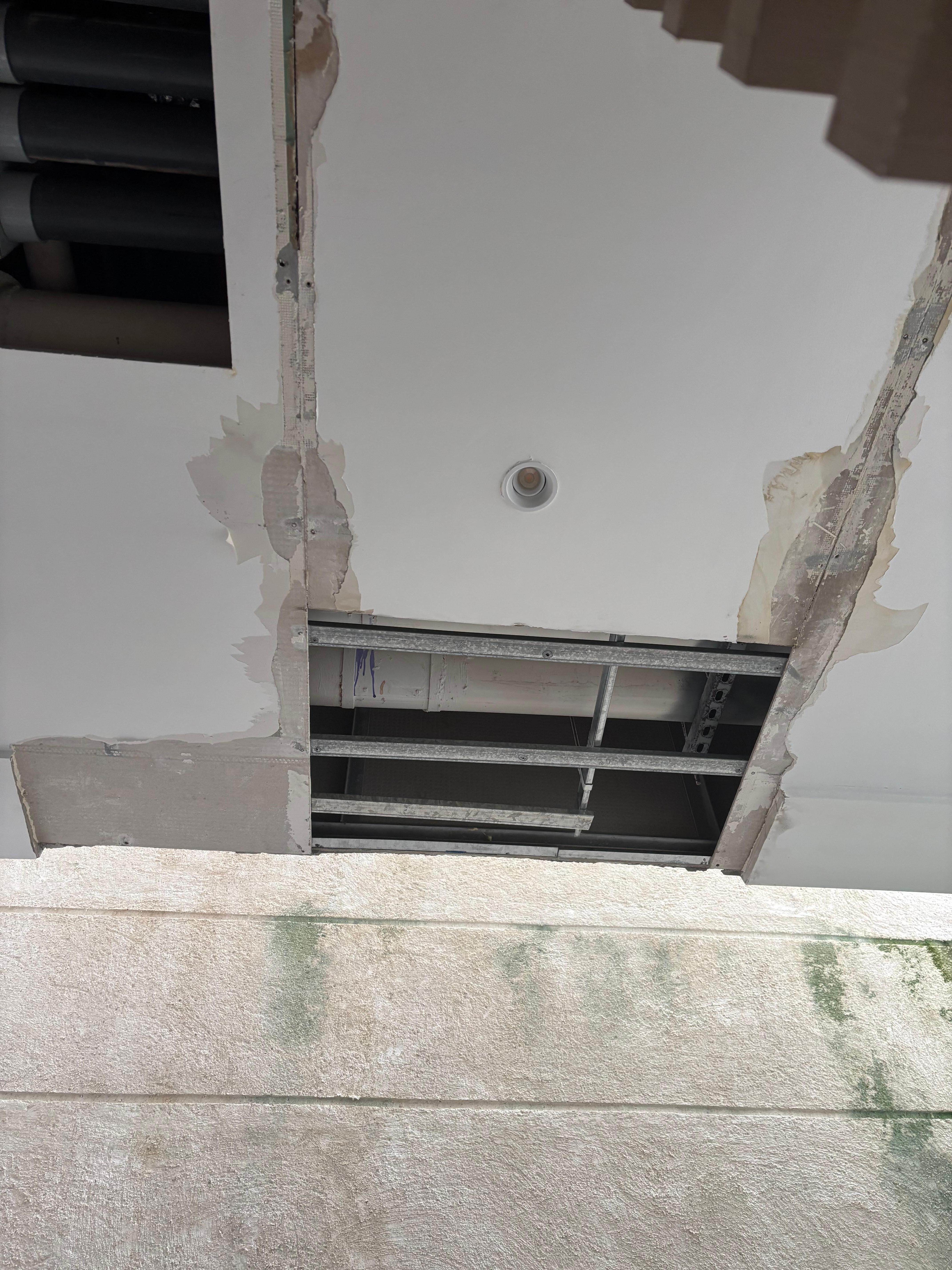 Ceiling outside of the room. 