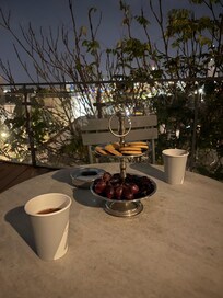 Balcony overlooking Bezalel School and Knesset in distance
