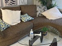 Sofa looks good in pictures only
You sink in when you sit