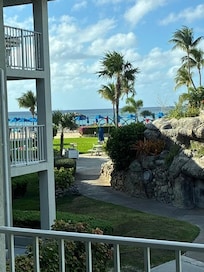 View of the beach from the unit