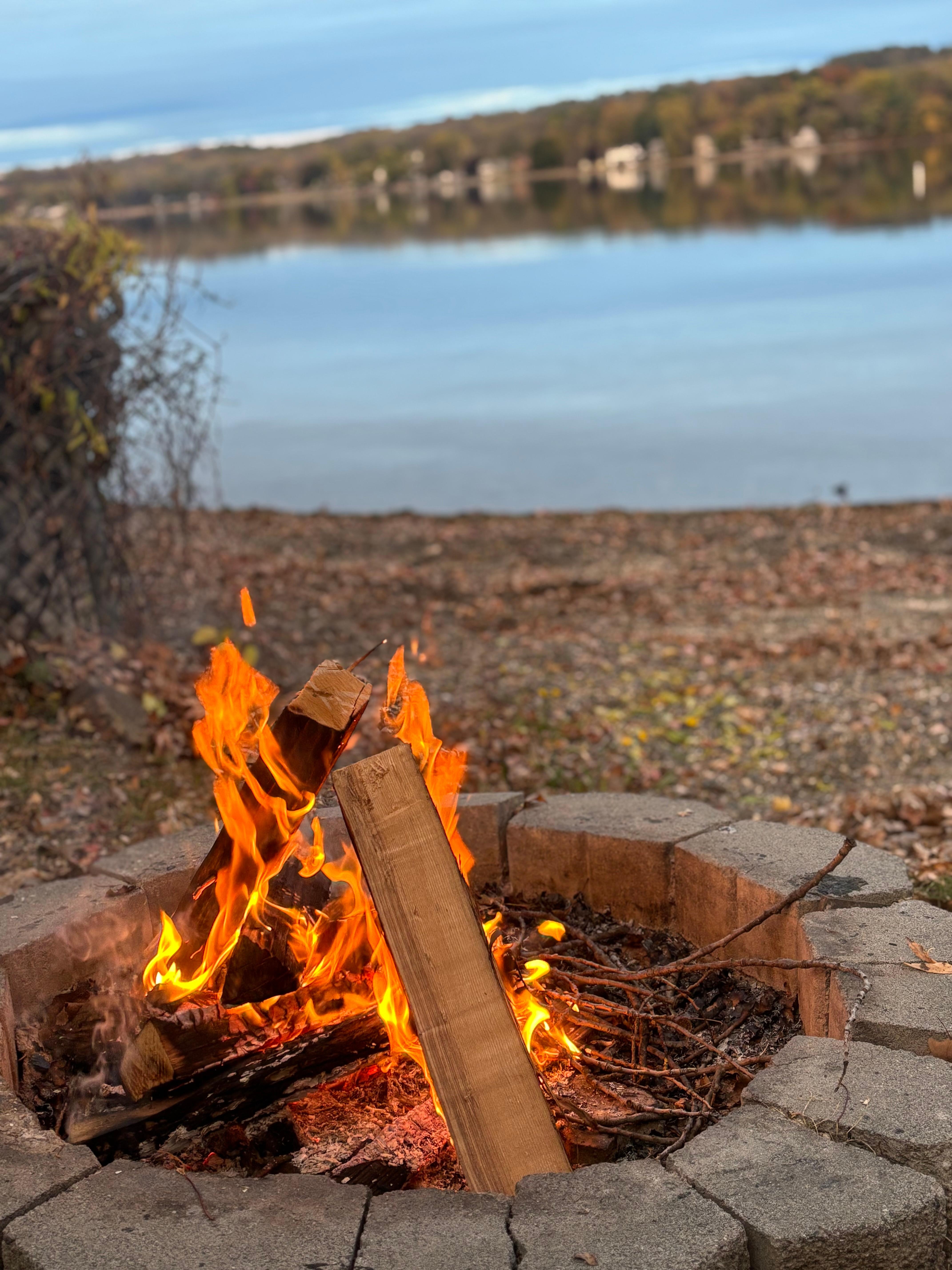 Found a close firewood stand and enjoyed a fire two of our three nights.