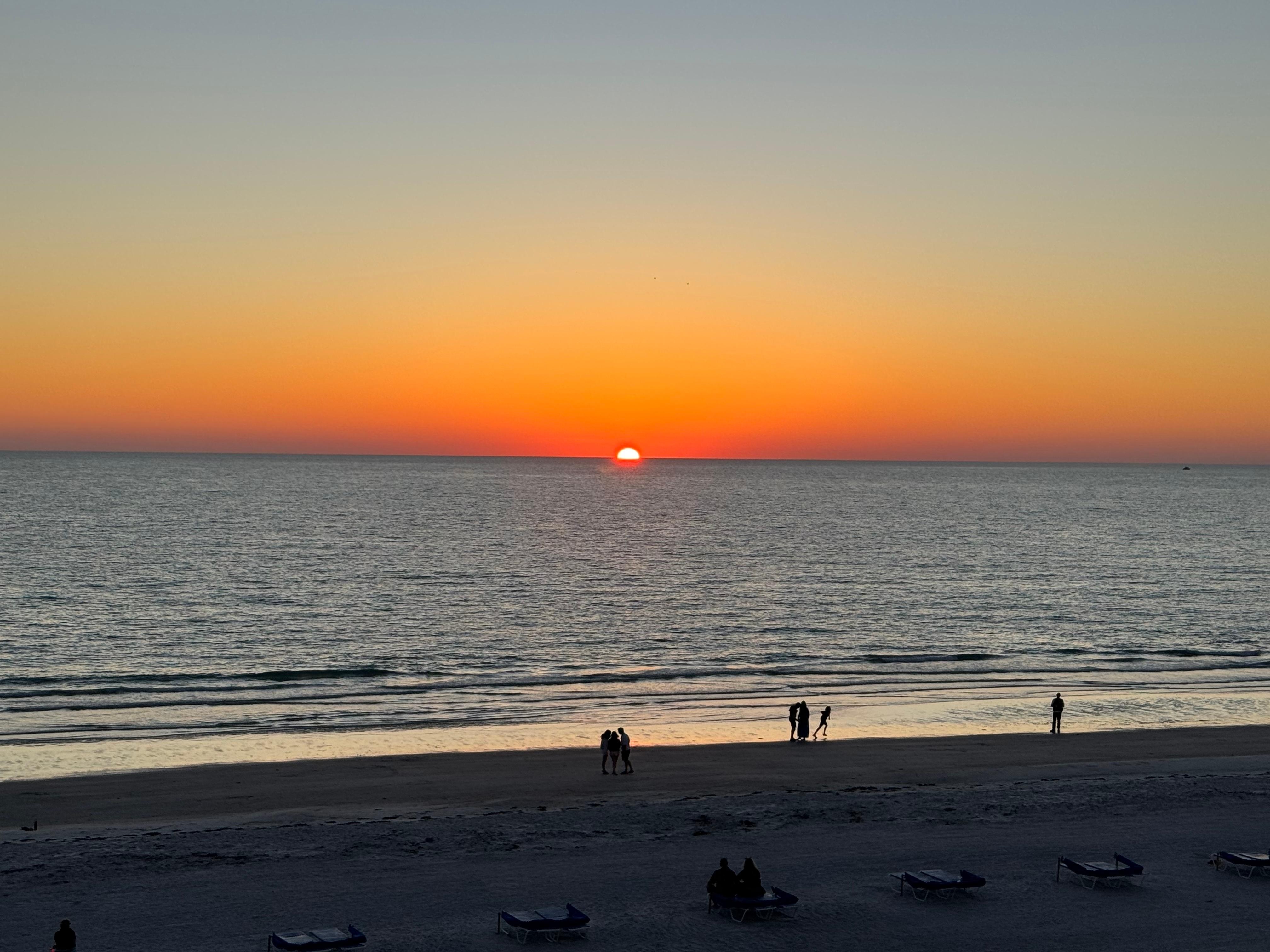 sunset from the balcony