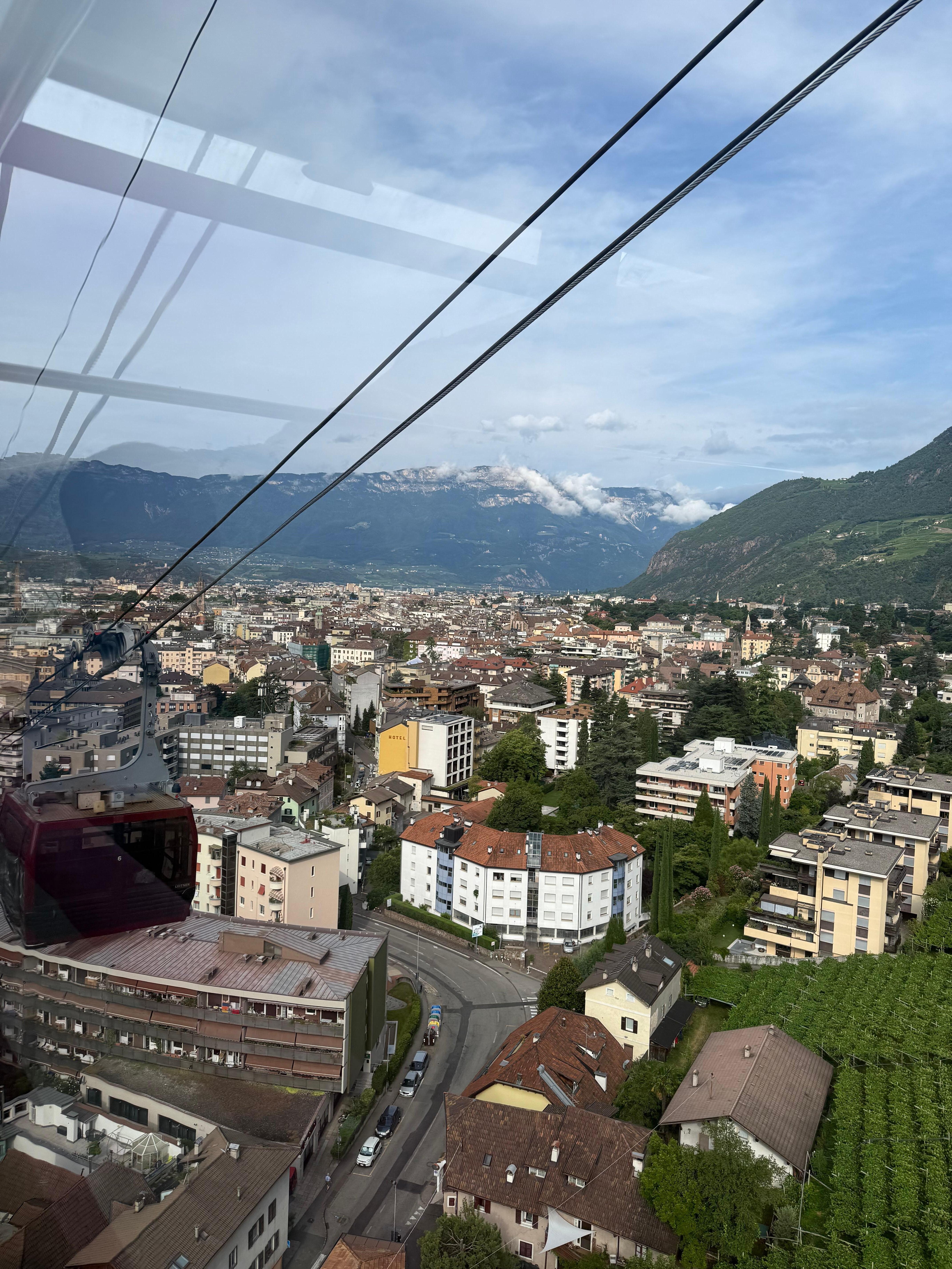 Bolzano from the lower part of the cable car