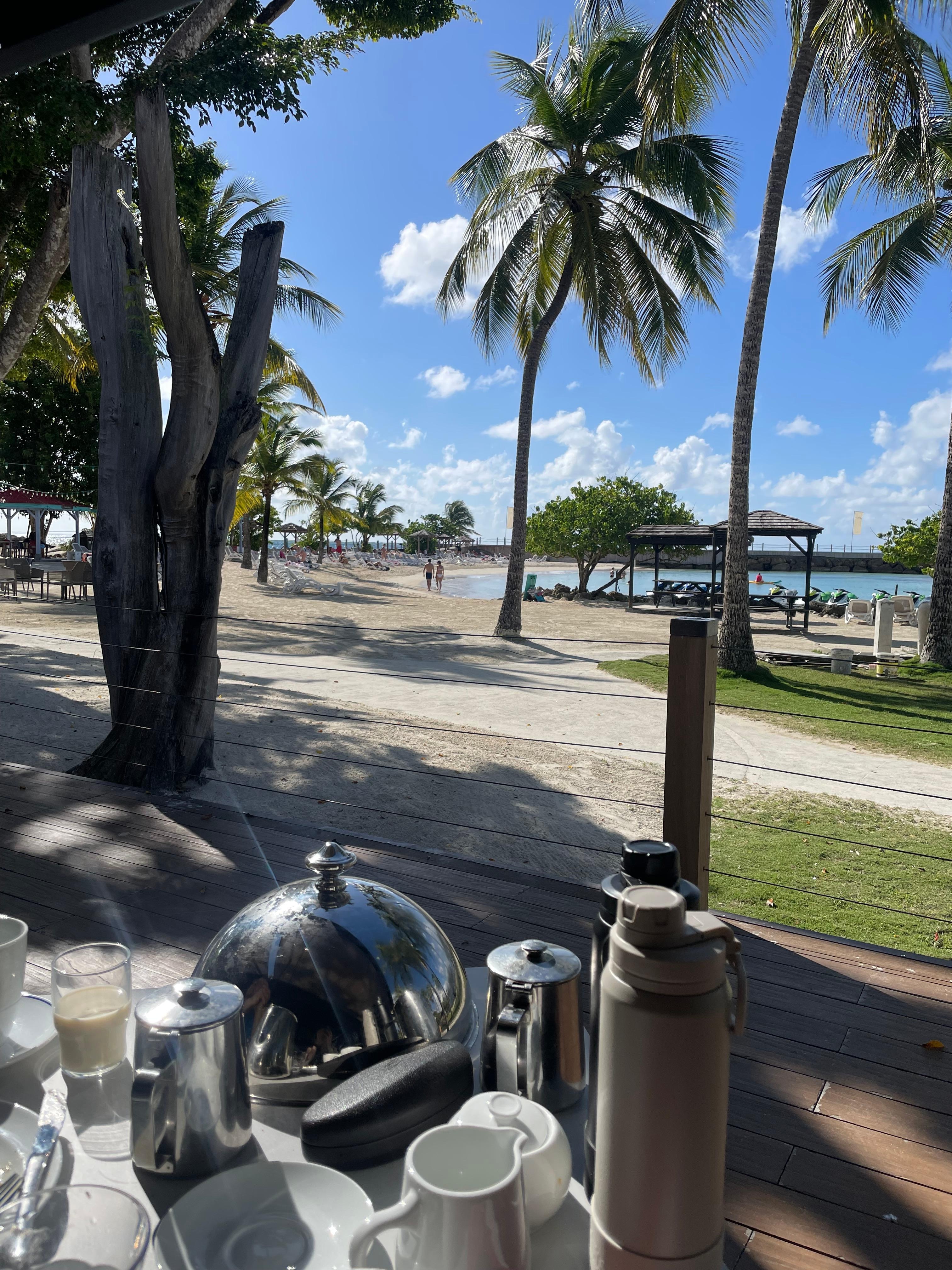 View while having breakfast. 