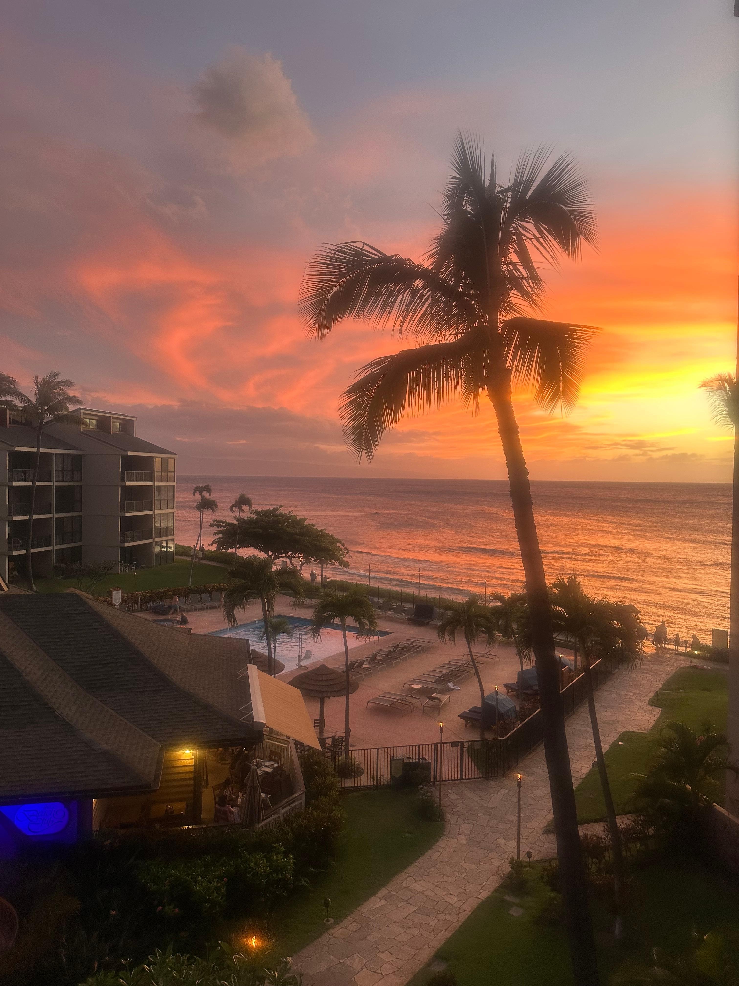 Amazing sunset view from our room