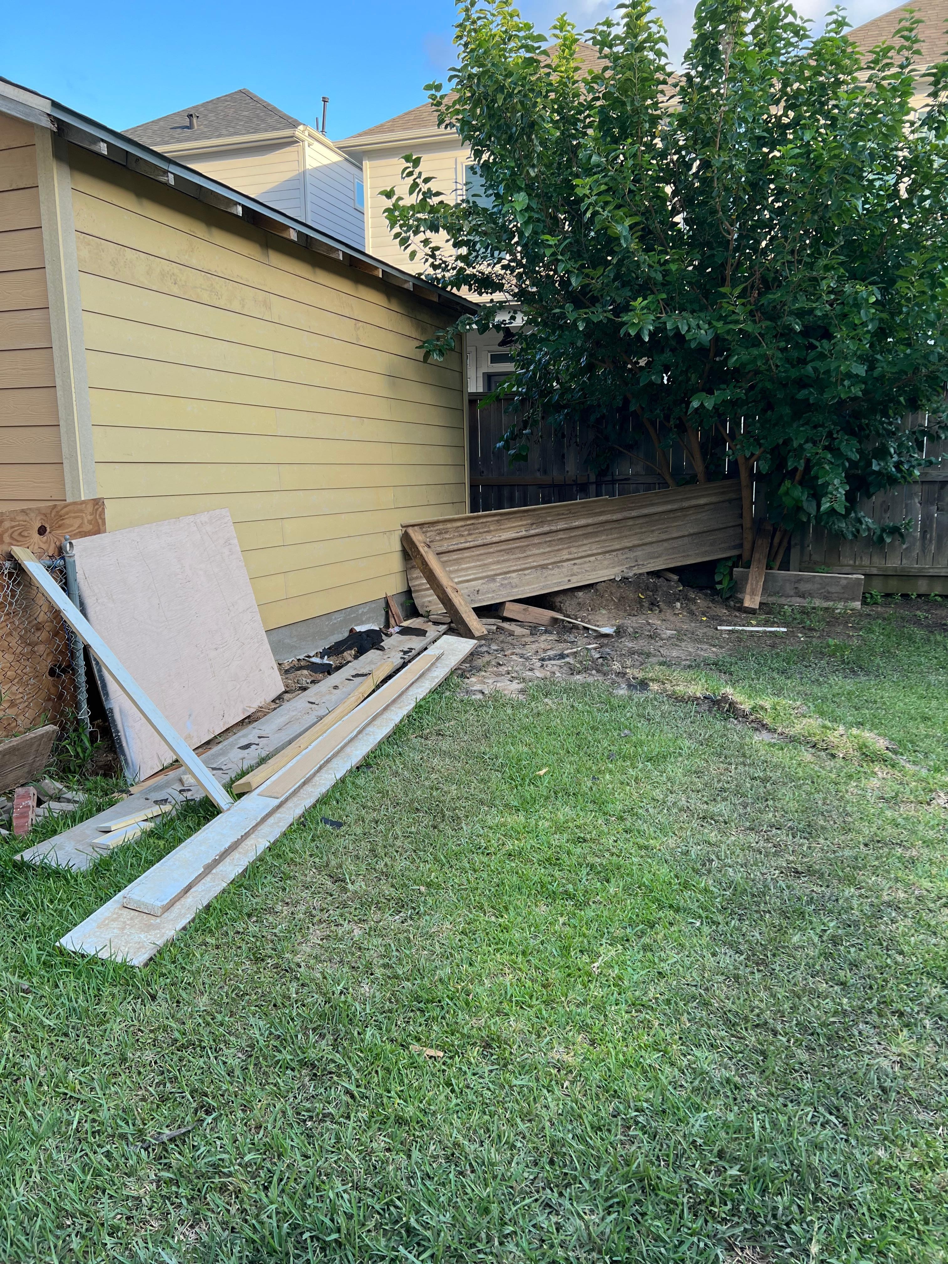 Scraps in yard