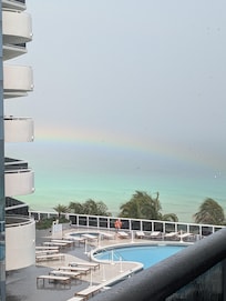 Partial ocean view from balcony