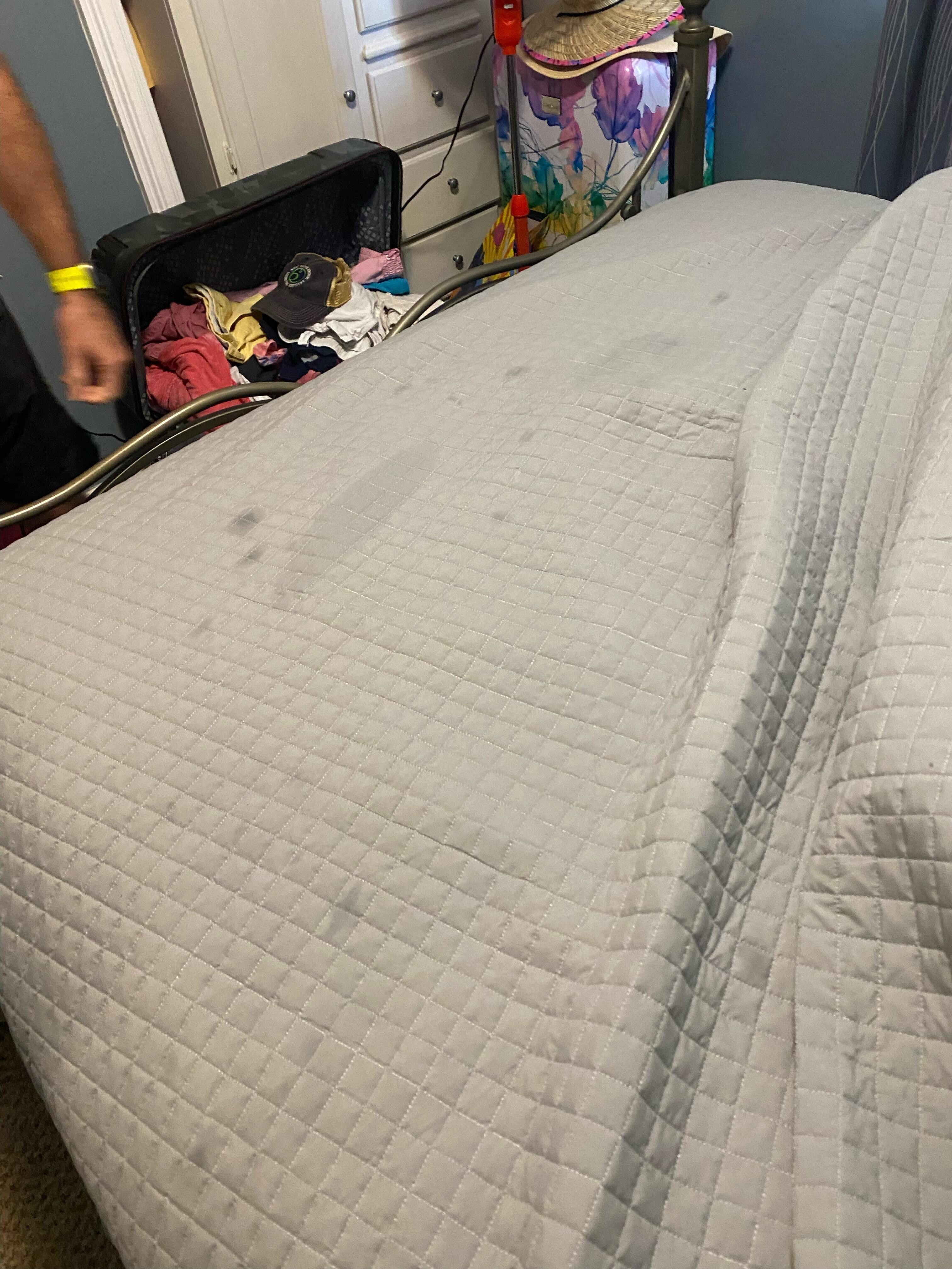 Stained comforter 