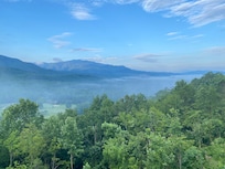 View from the porch with the golf course below.
