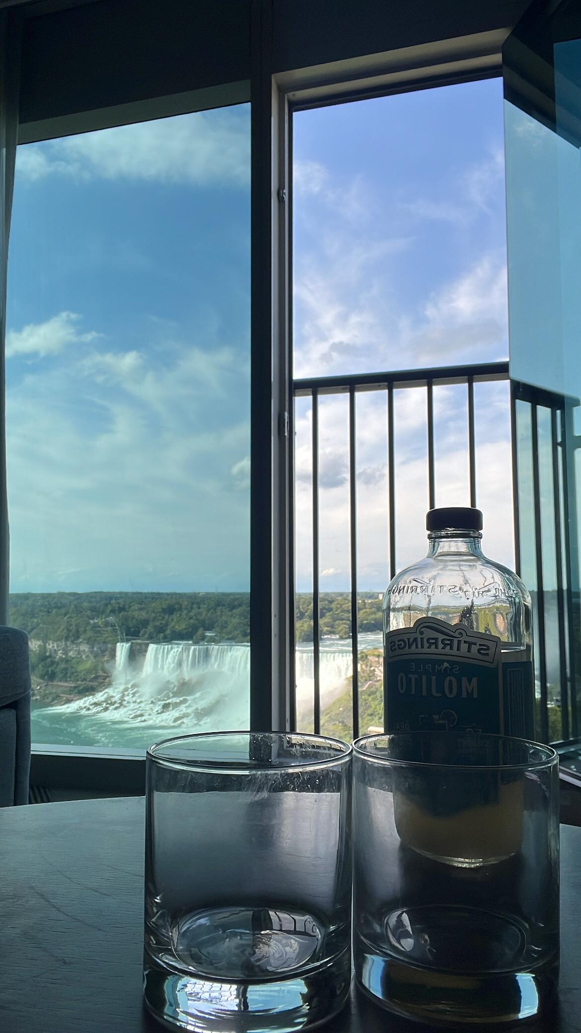 Views from the room, while making a drink