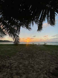 Sun at the villa beach