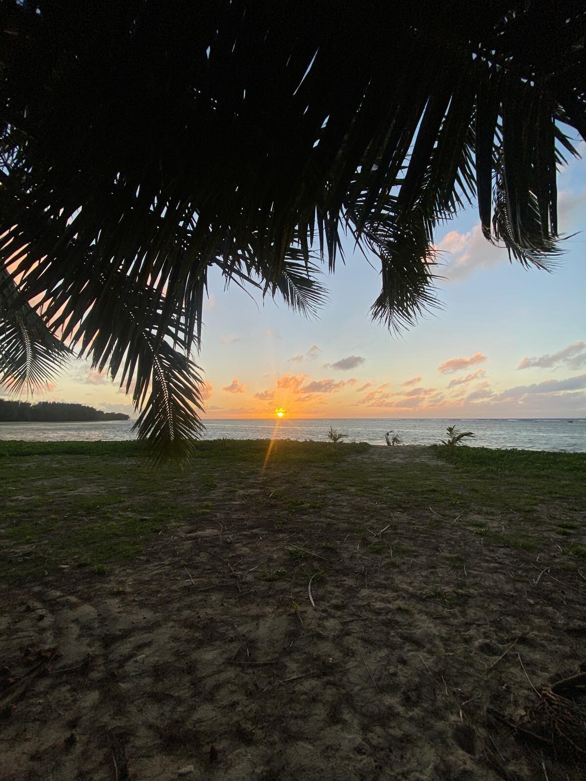 Sun at the villa beach 