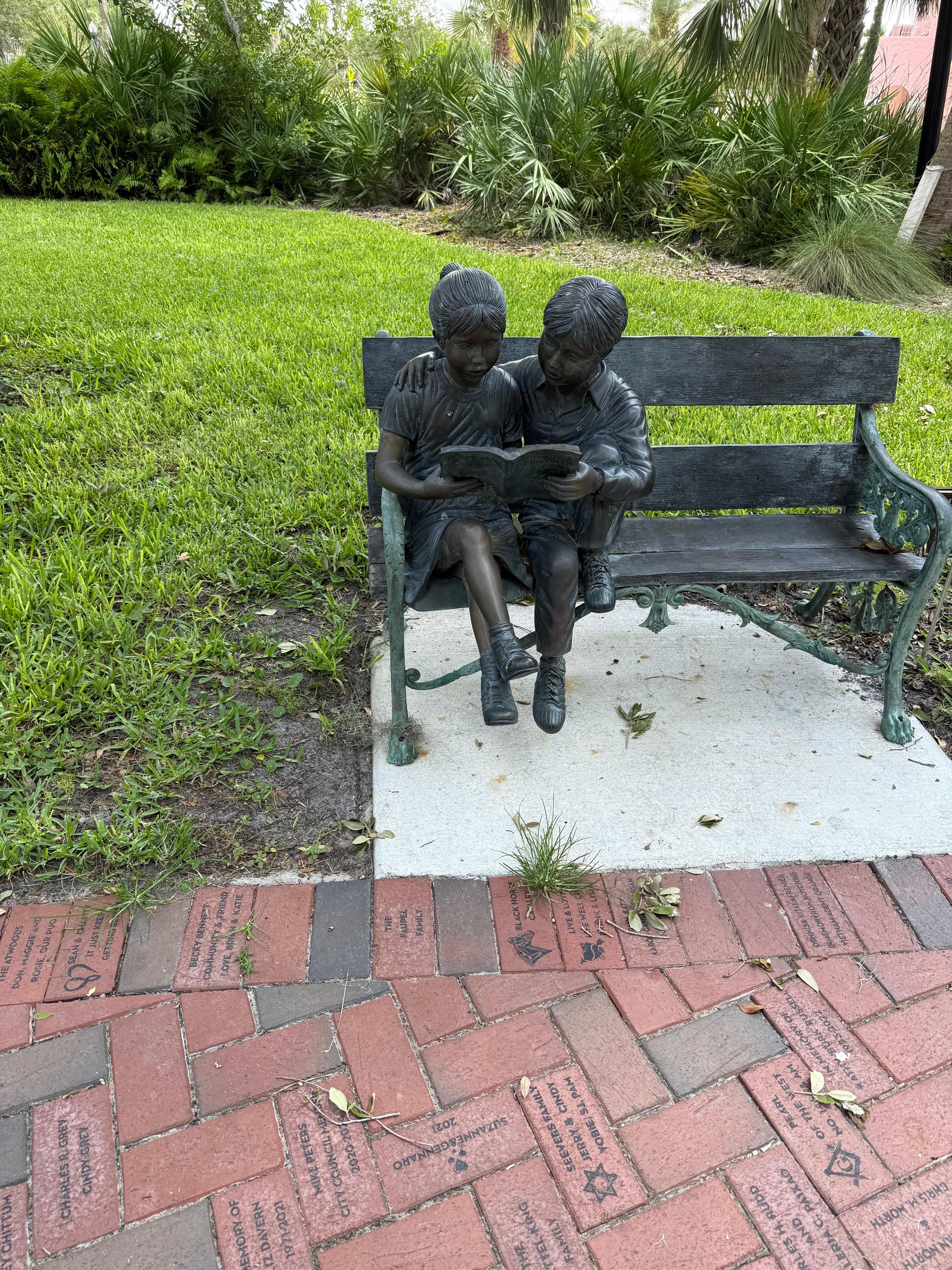 Bench along the many walkways that you can enjoy at The Hacienda