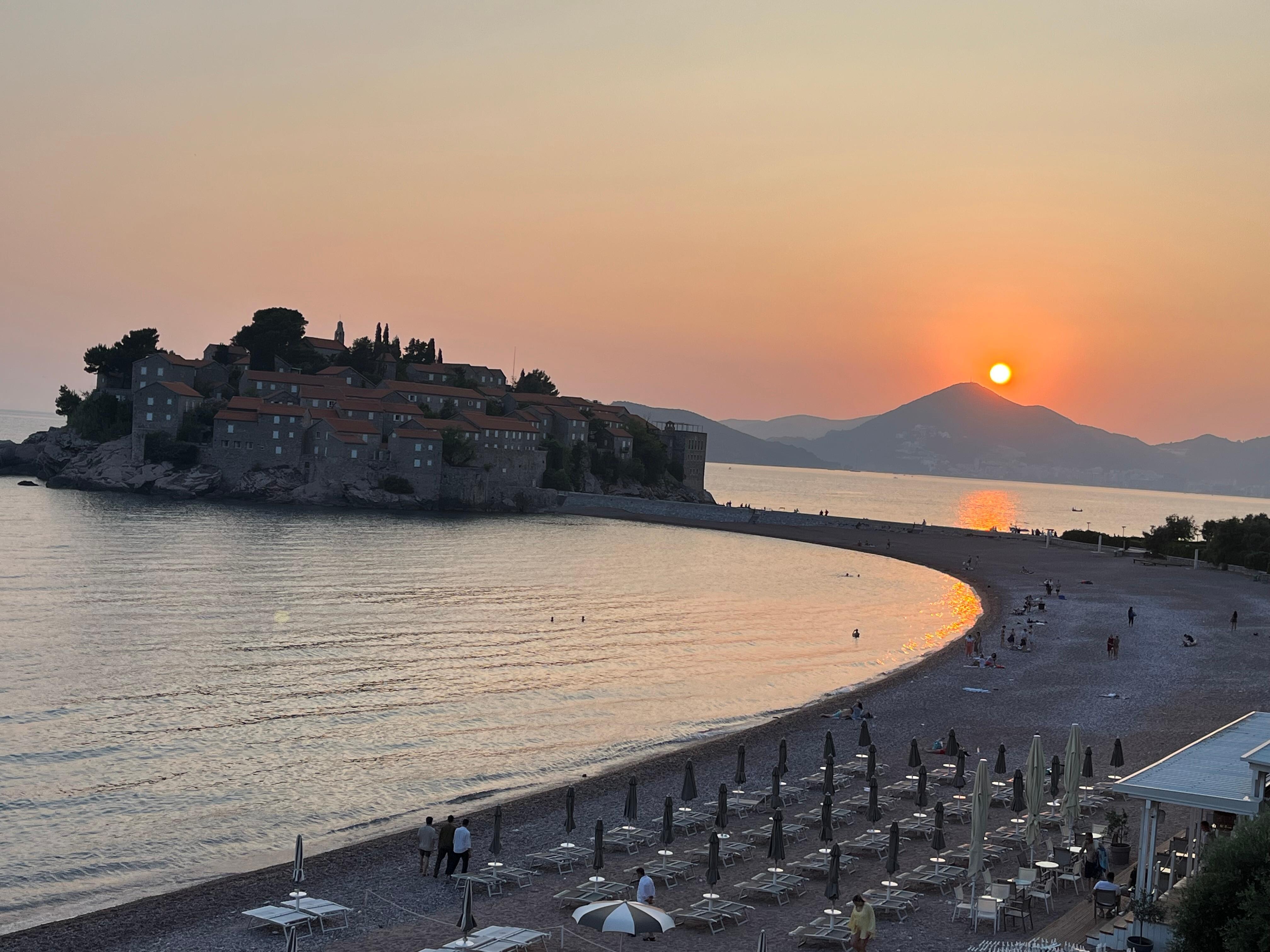 Sunset over Budva.