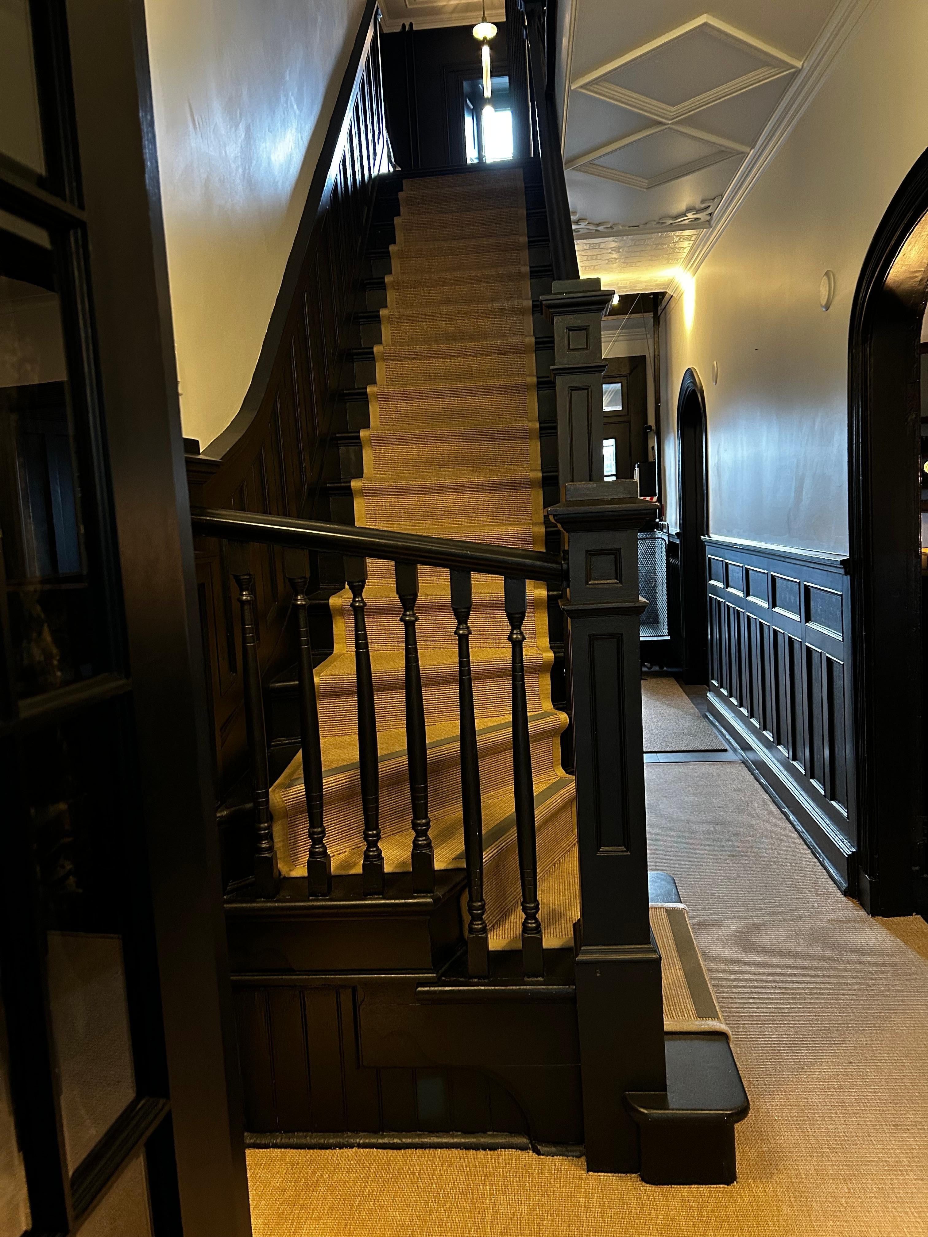 First flight of stairs inside