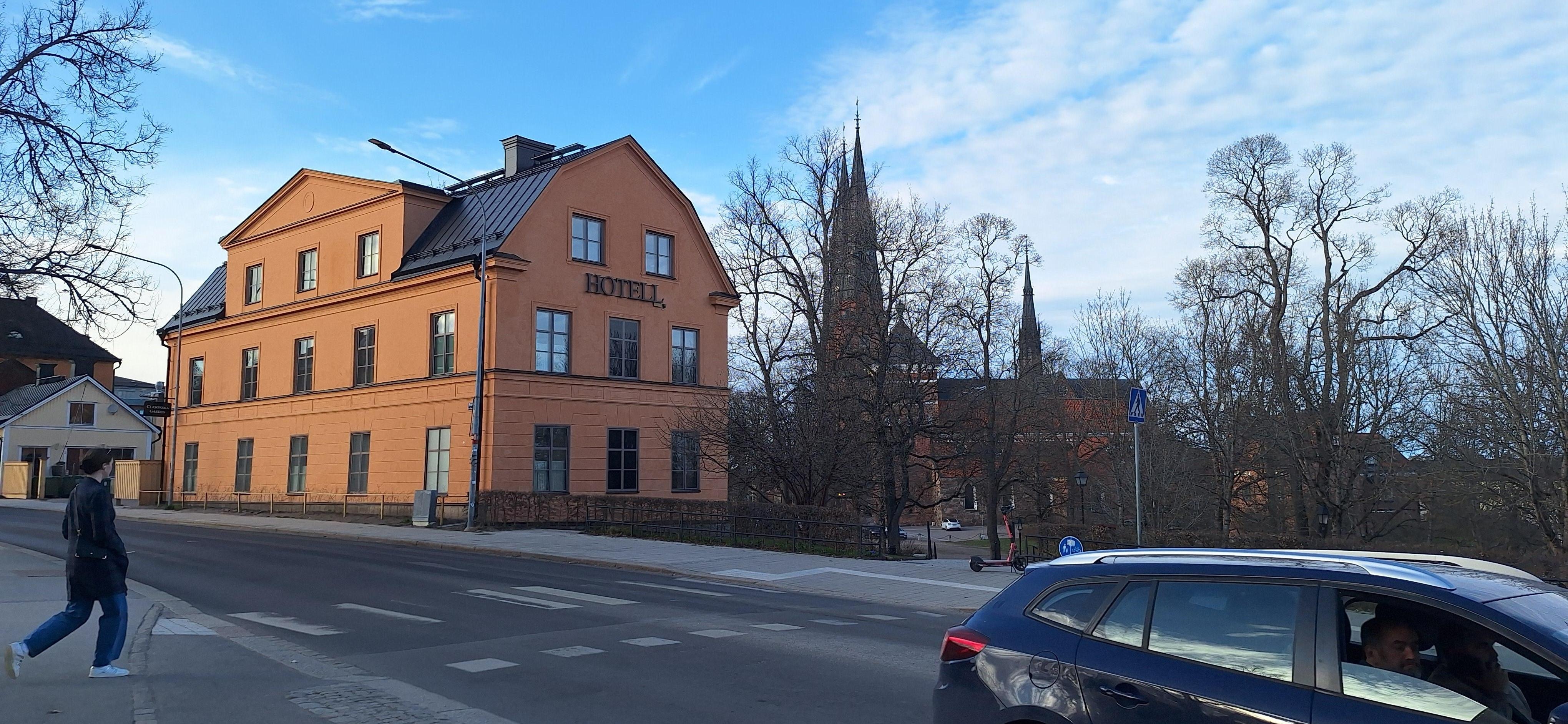 Claesonska huset on osa hotellia ja yksi Uppsalan vanhimmista taloista -säästyi kaupungin palosta 1700-luvulla.