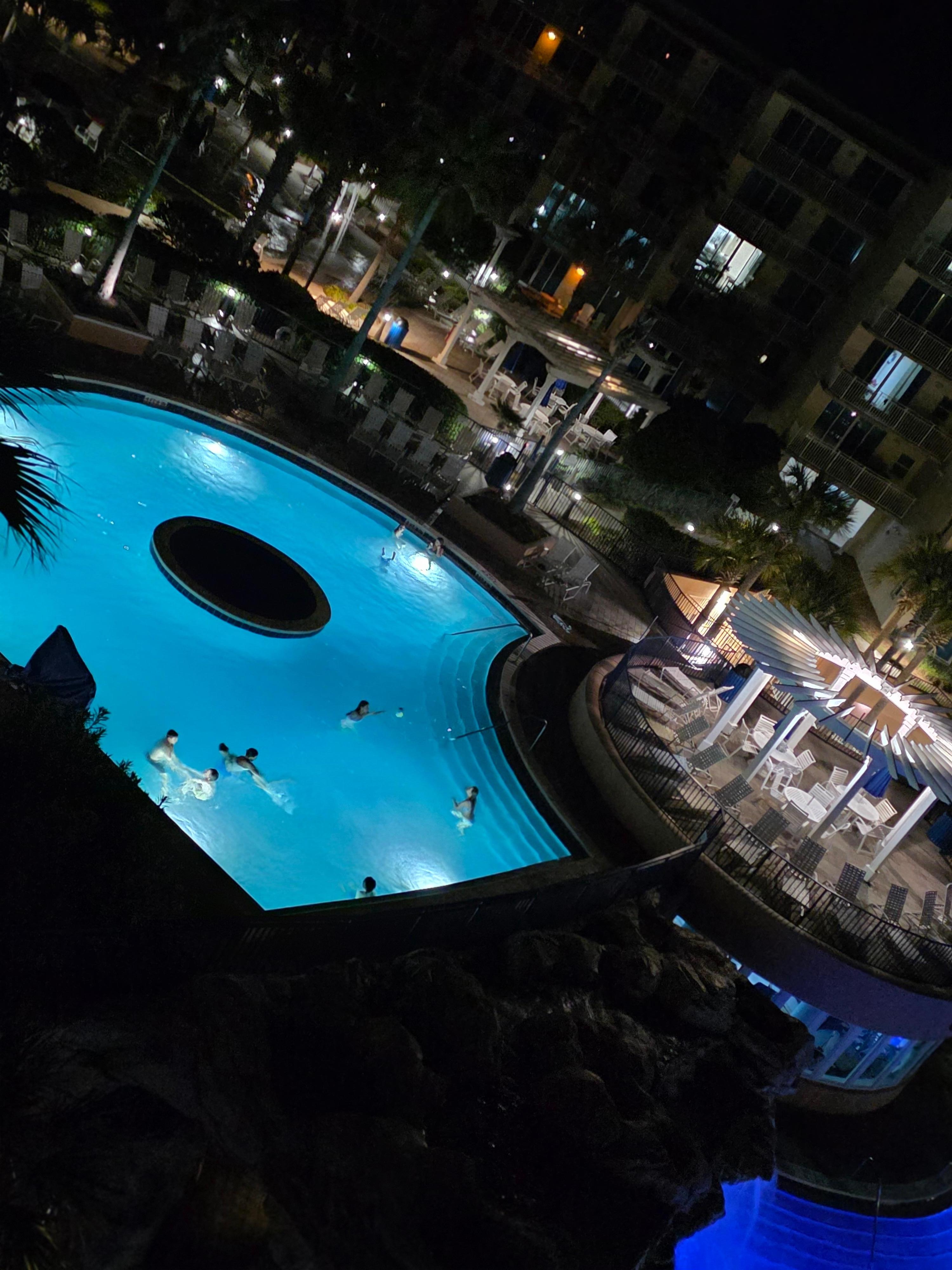 Night life at the pool!