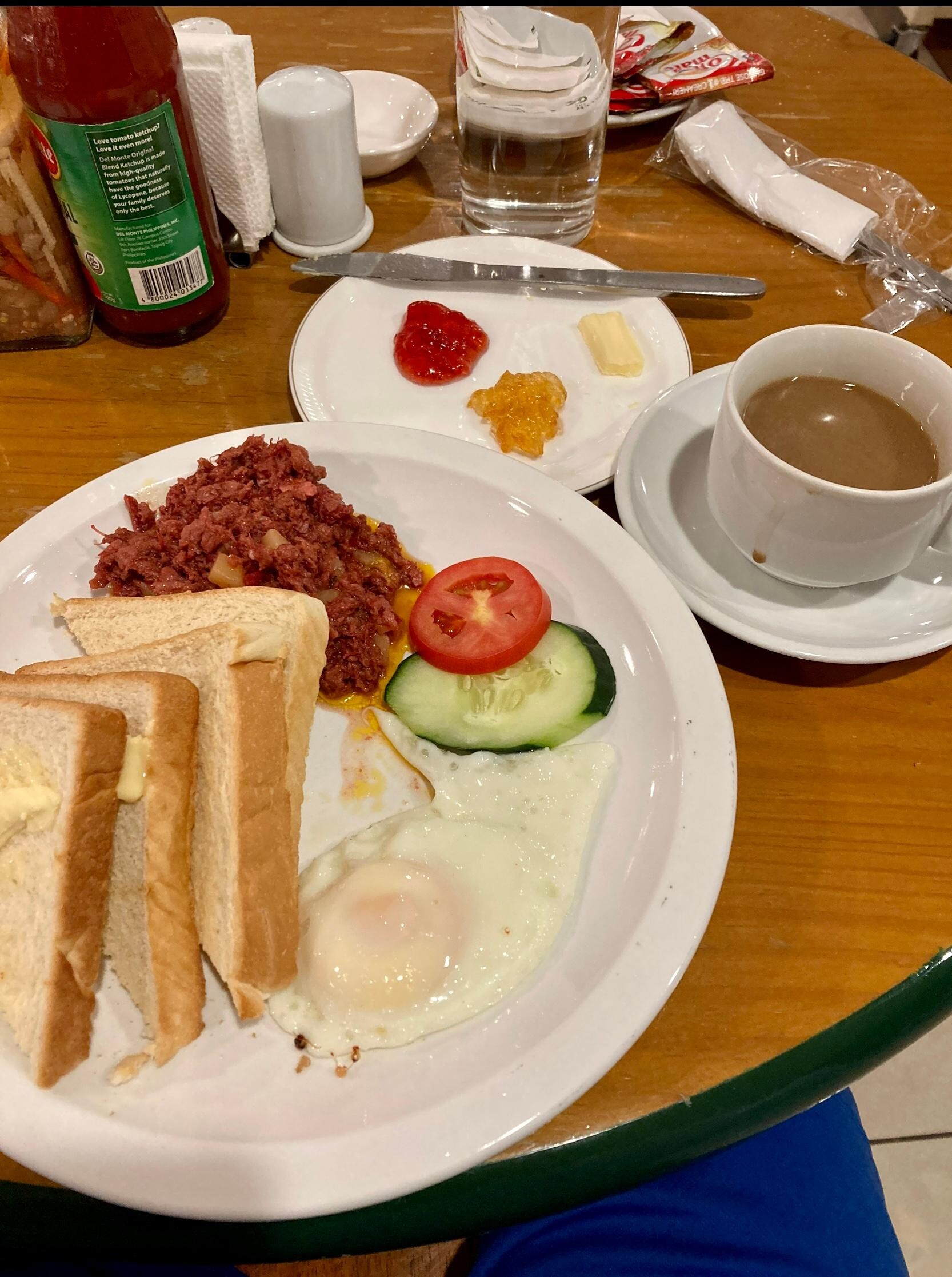 Corned beef hash breakfast.