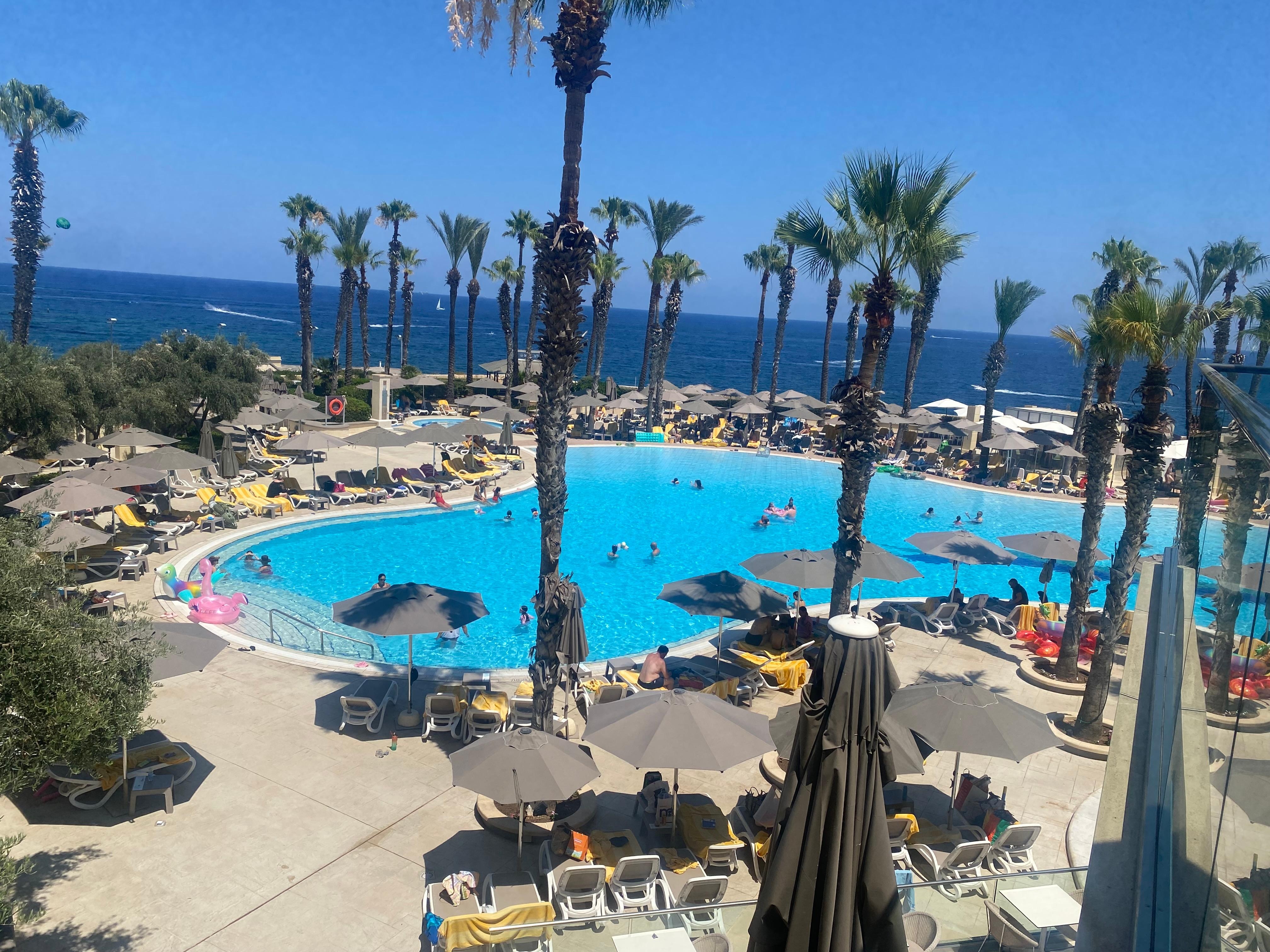 Outdoor pool area