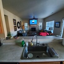 Looking from the kitchen