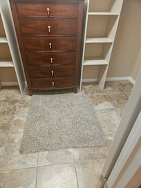 Carpet remnants as rugs.