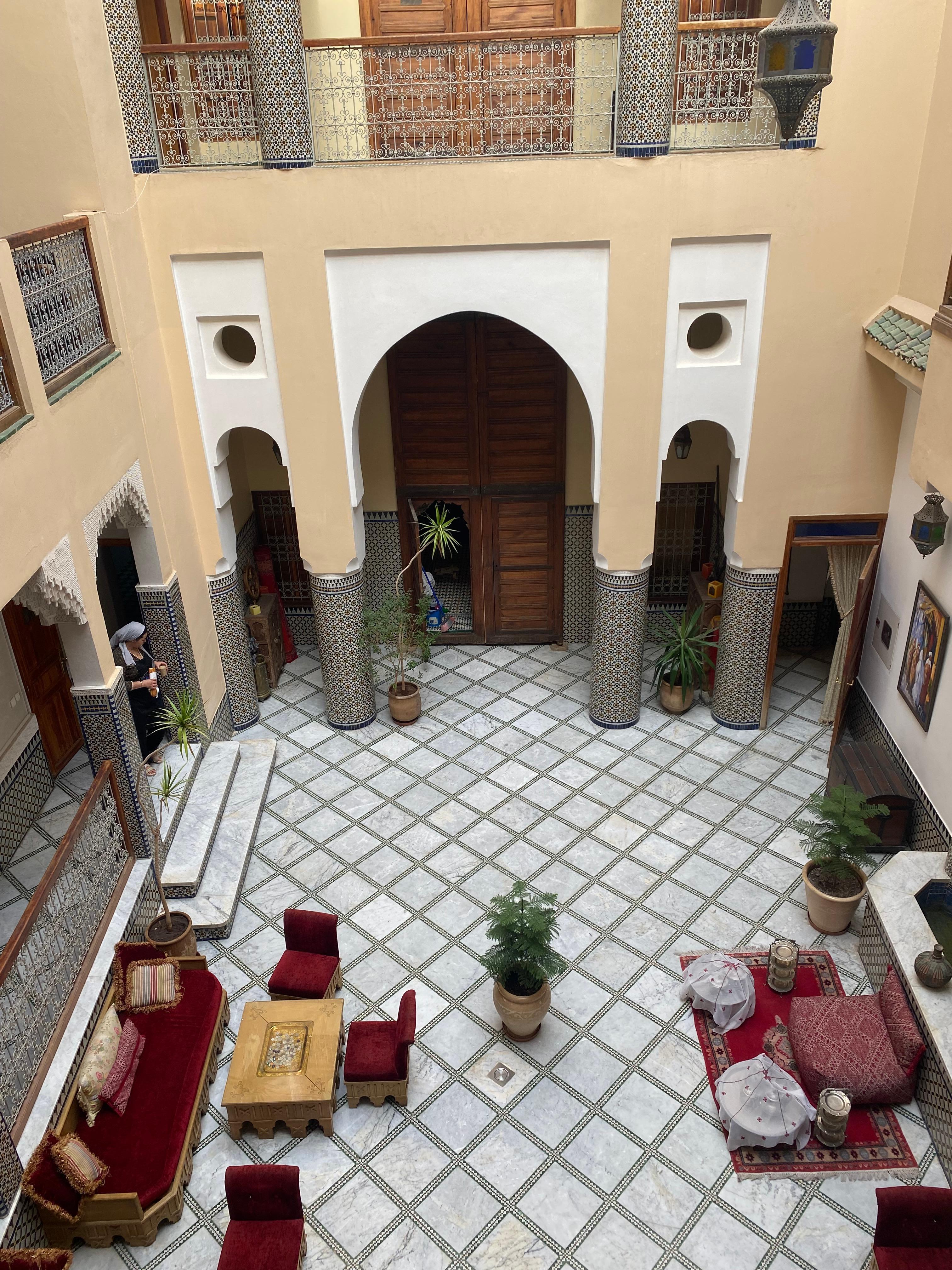 Lobby. View from second floor suite