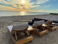 Beach chairs and deck