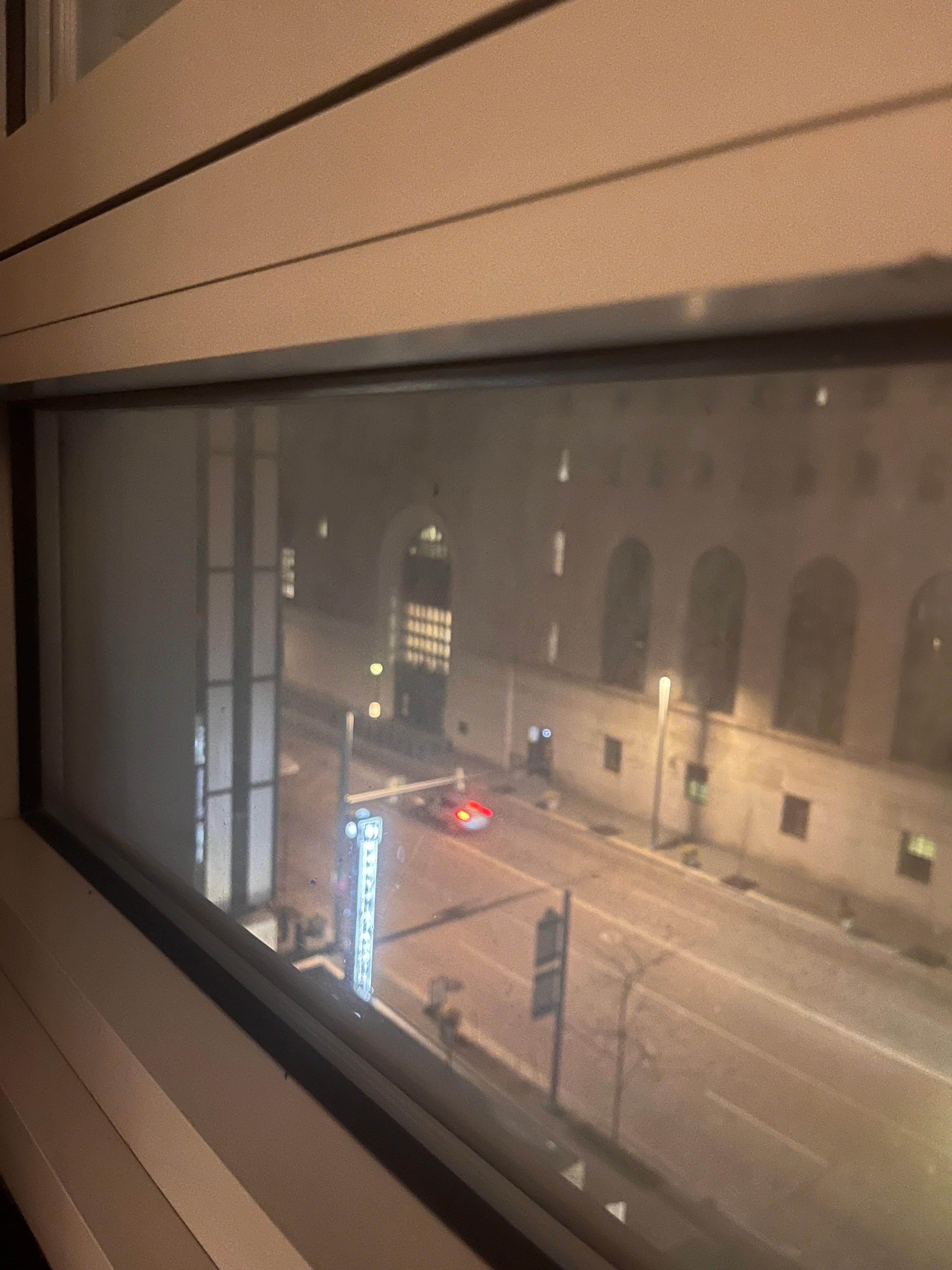 View from the 5th floor and the only window in the suite.