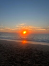 Sunset from the Beach. 5 minutes from my room
