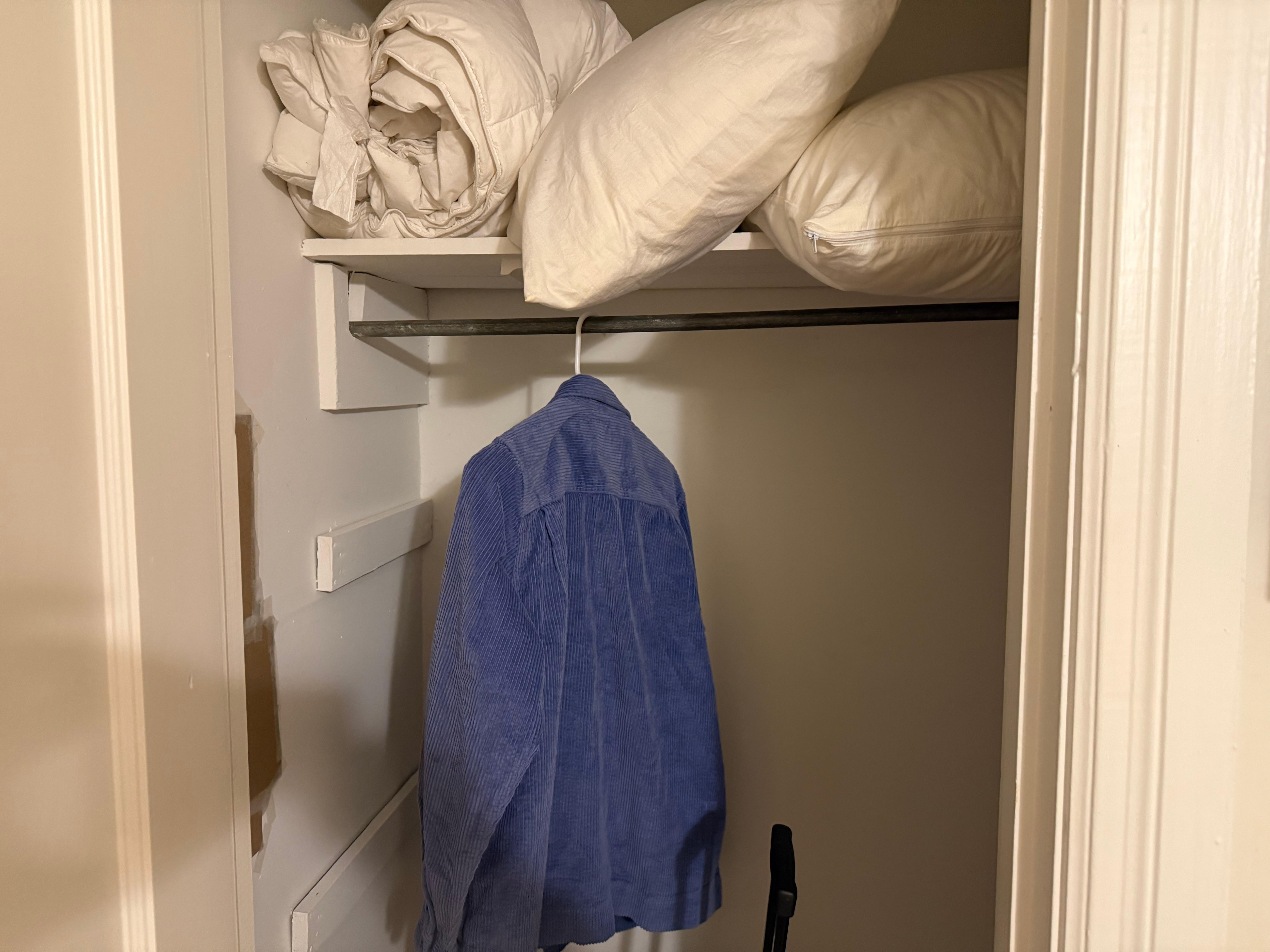 One hanger- lack of supplies