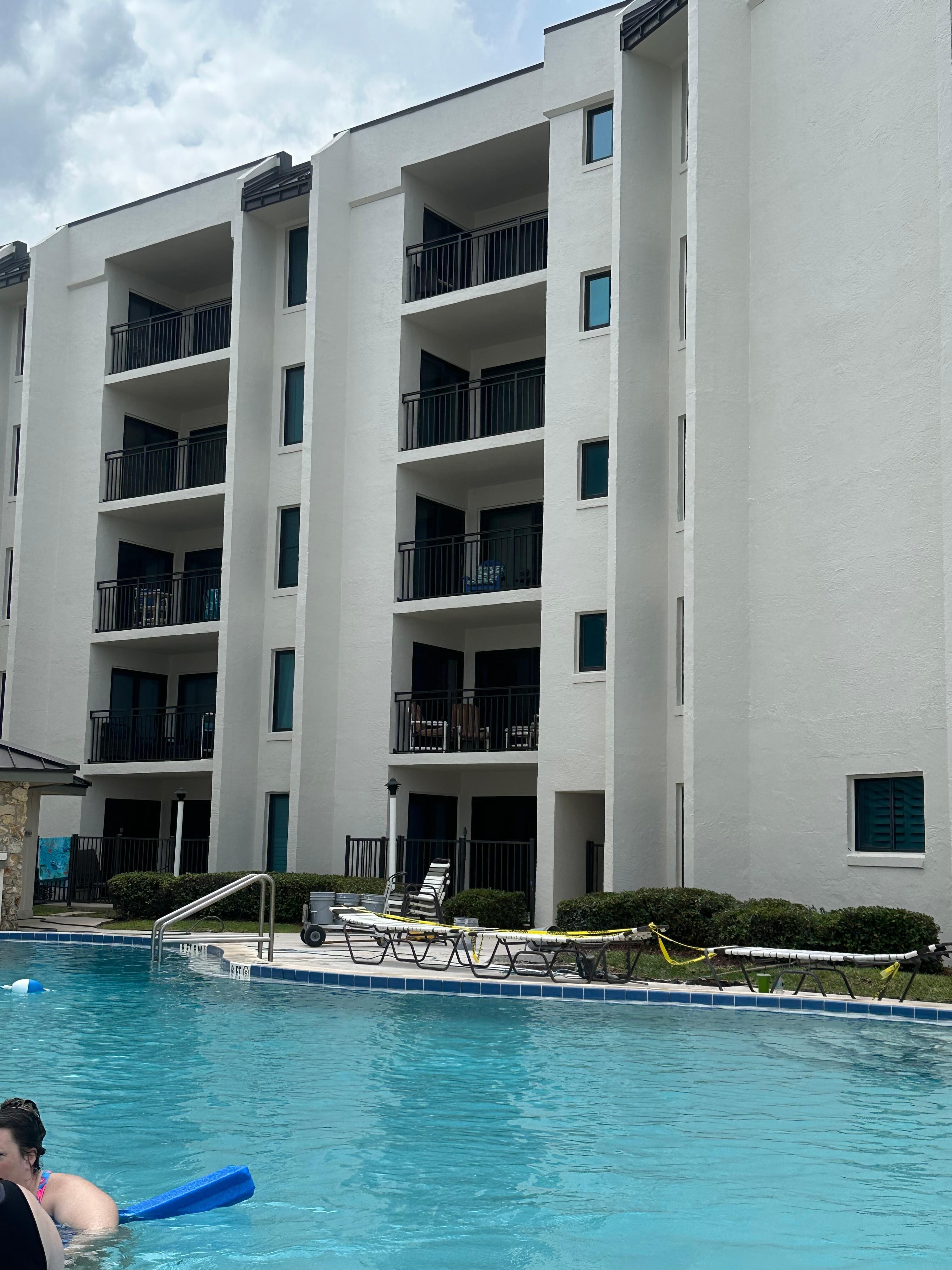 More construction around the pool. 
