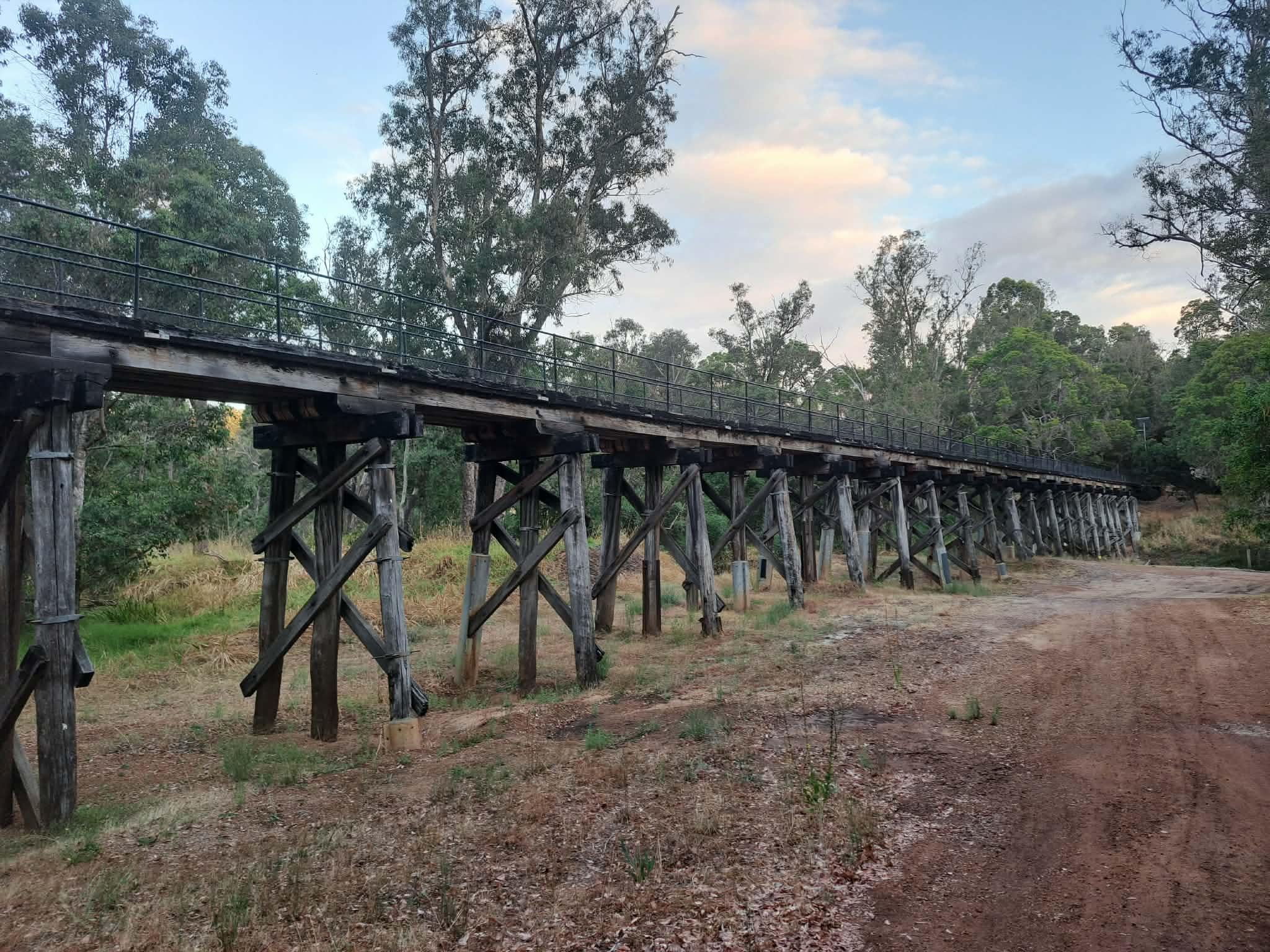 Beneath the rail bridge 